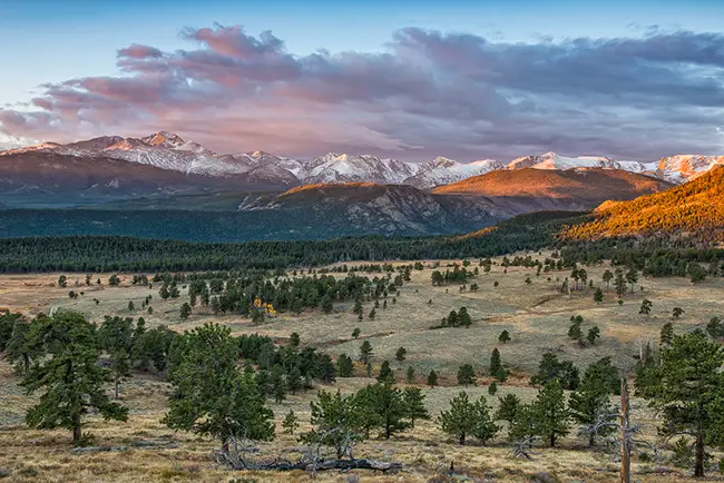 Deer Ridge Overlook Spring Sunrise on a Rocky Mountain National Park Photography Tour